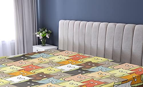 Ambesonne Funny Graphic Kitten Sheet Set