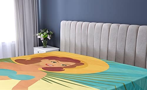 Ambesonne Pin-up Girl Fitted Sheet California King