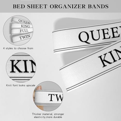 LEAYATST Bed Sheet Organizer Bands 8 Pack 1