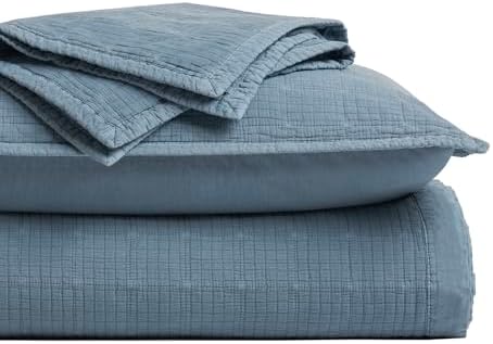 EVERGRACEHOME Stonewashed Cotton Quilt Set Full Queen Size