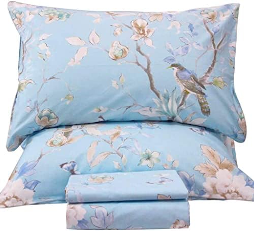 QSH Cal King 100 Cotton Floral Sheet Set
