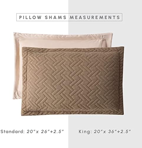 Elegant Comfort Reversible Quilt Set - 3 Piece Twin XL TaupeCream