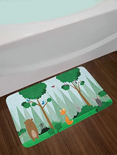 Ambesonne Forest Friends Bath Mat - Plush Non Slip 302 x 20