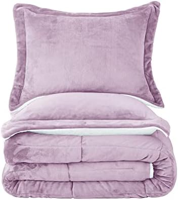 Seward Park Lavender Purple Sherpa Comforter Set Twin XL Size