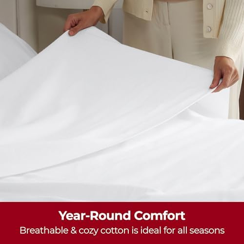 Mellanni Flannel Sheet Set - 3 Piece Twin XL White