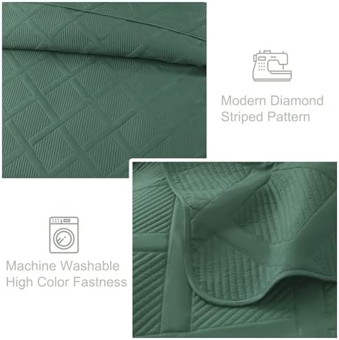 Exclusivo Mezcla Twin Quilt Set with Striped Pattern