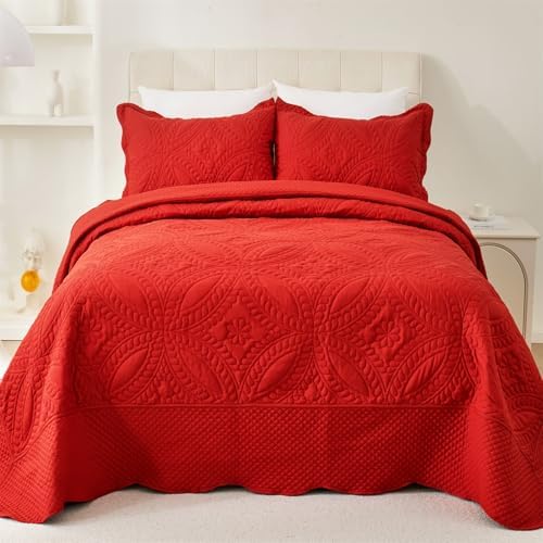 Cmfshape Oversize King Quilt Set 120x119 3 Piece Modern Geometric