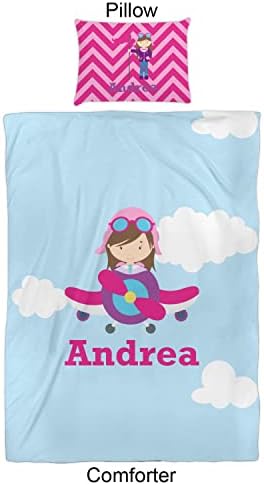 Personalized Girl Pilot Comforter Set Twin XL