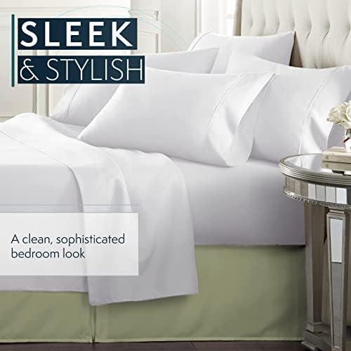 HC Collection Twin Bed Skirt - Sage 14 Inch Drop