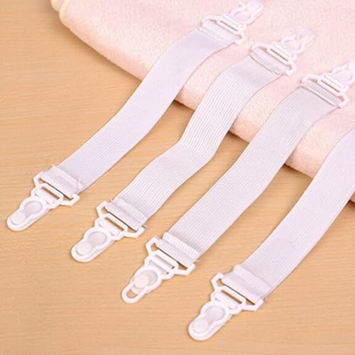 Jinshining White Sheet Straps for Twin Queen King Mattress