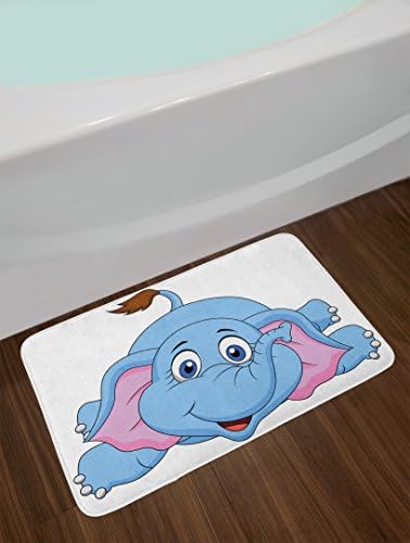 Ambesonne Cartoon Bath Mat - Plush Non Slip Mat for Kids
