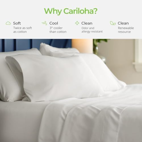Cariloha Classic 4-Piece Twill Sheet Set - White King