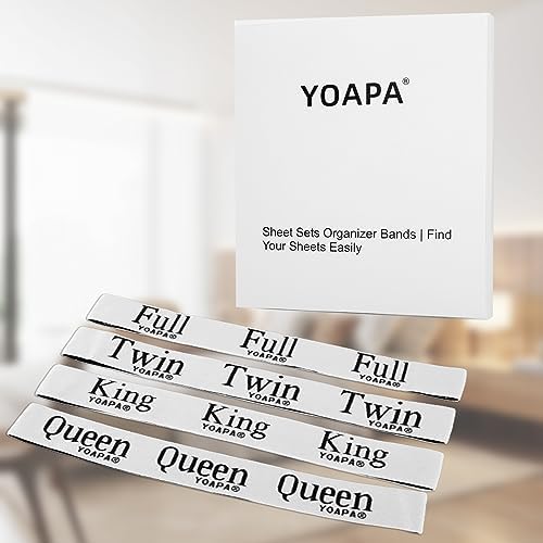 YOAPA 8Pcs Elastic Sheet Straps for Closet Bedding Organizer