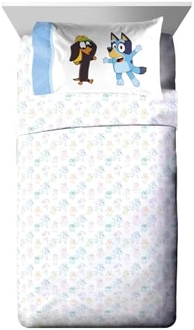 Jay Franco Bluey Comforter Set - 4 Piece Kids Bedding with Duffle Bag