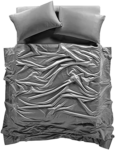 ELINEN 100 Supima Cotton Queen Sheet Set 4 pcs - Grey