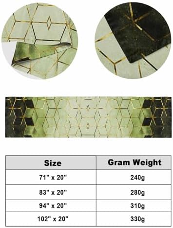 Marble Green King Size Bed Runner Scarf