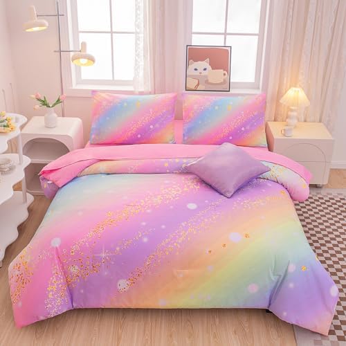 Glitter Galaxy Bedding Set 6 Piece for Girls