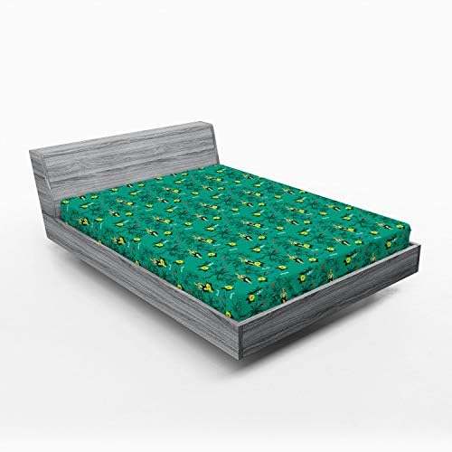 Ambesonne Hawaiian Fitted Sheet Set California King