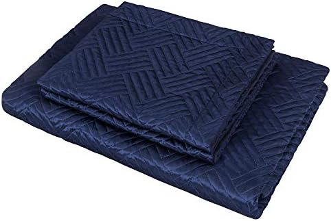 NTBAY Queen Silk Satin Quilt Set with Geometric Pattern