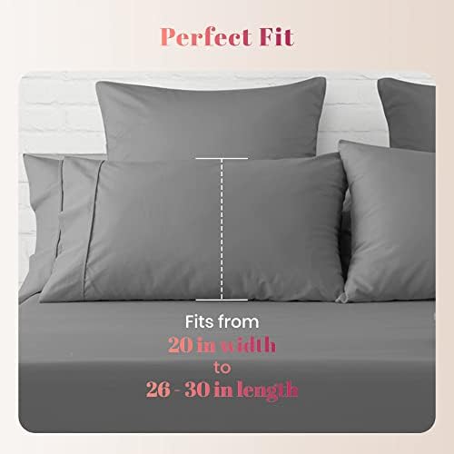 Ashton Sheets Luxury Egyptian Cotton Pillowcases Set of 2 - Dark Grey
