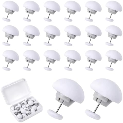20pcs Duvet Clips with Mushroom Buttons and Iron Nails