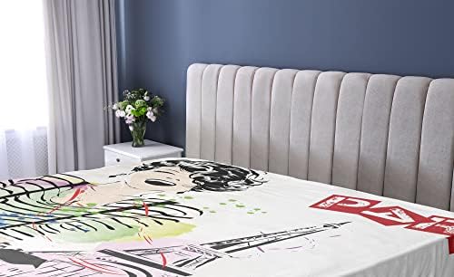 Ambesonne Eiffel Tower Fitted Sheet Set Multicolor