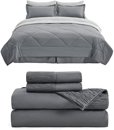 Bedsure Reversible Twin XL Comforter Set with Sheets 1