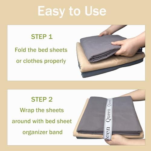 6Pcs Sheet Organizer Bands for Queen Sheets