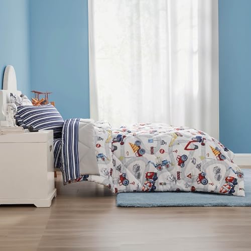 Truck Twin Comforter Set for Boys 5 Piece