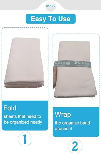 6 Pcs Sheet Label Bands for Sheets and Bedding