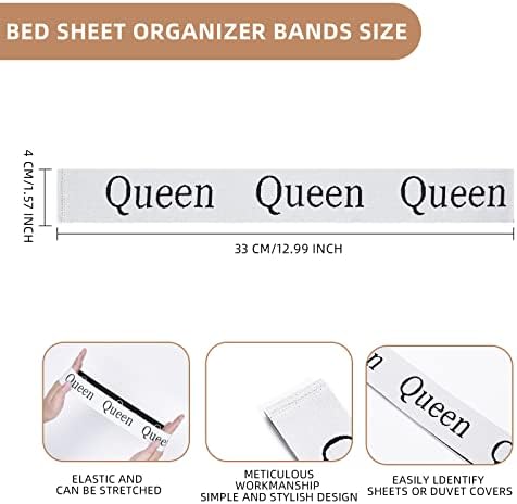 4PCS Bed Sheet Organizer Bands for Linen Closet