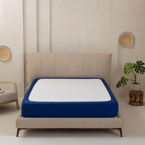 TSUTOMI Stretchy Box Spring Cover King Size Denim Blue 1