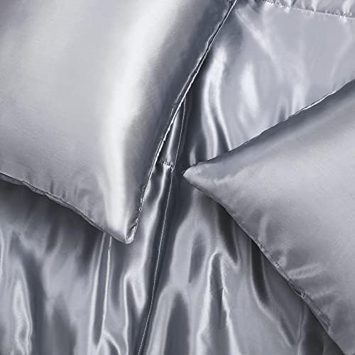 Whale Flotilla 3-Piece Reversible Silky Queen Comforter Set Grey