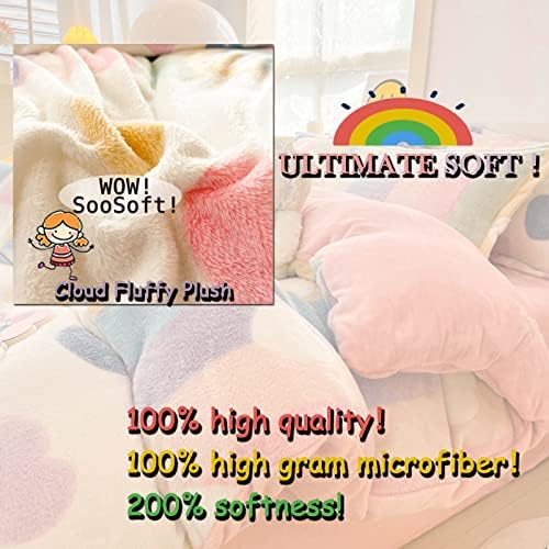 MorroMorn Pink Duvet Cover Queen with 3pcs Set