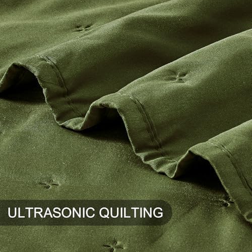 BOURINA Ultrasonic Quilt Set 3-Piece Dark Green
