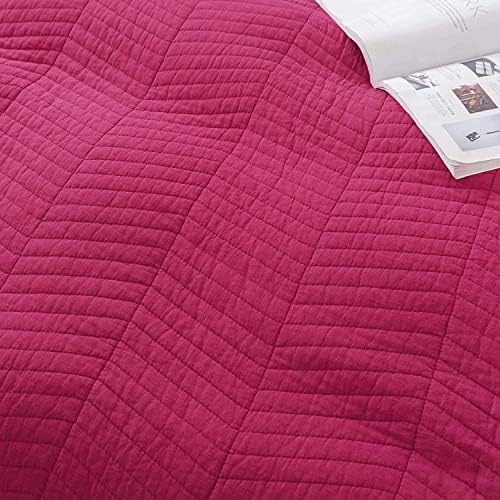 KASENTEX 100 Cotton Queen Quilt Set with Pillow Shams