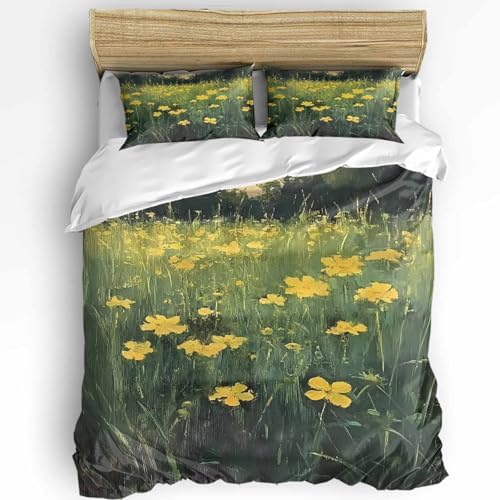 Boanket 3-Piece Queen Duvet Cover Set with Zipper Closure and Pillowcases