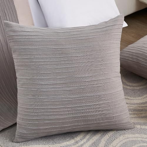 Cotton Linen Bed Runner Queen King Size Grey 210x50cm
