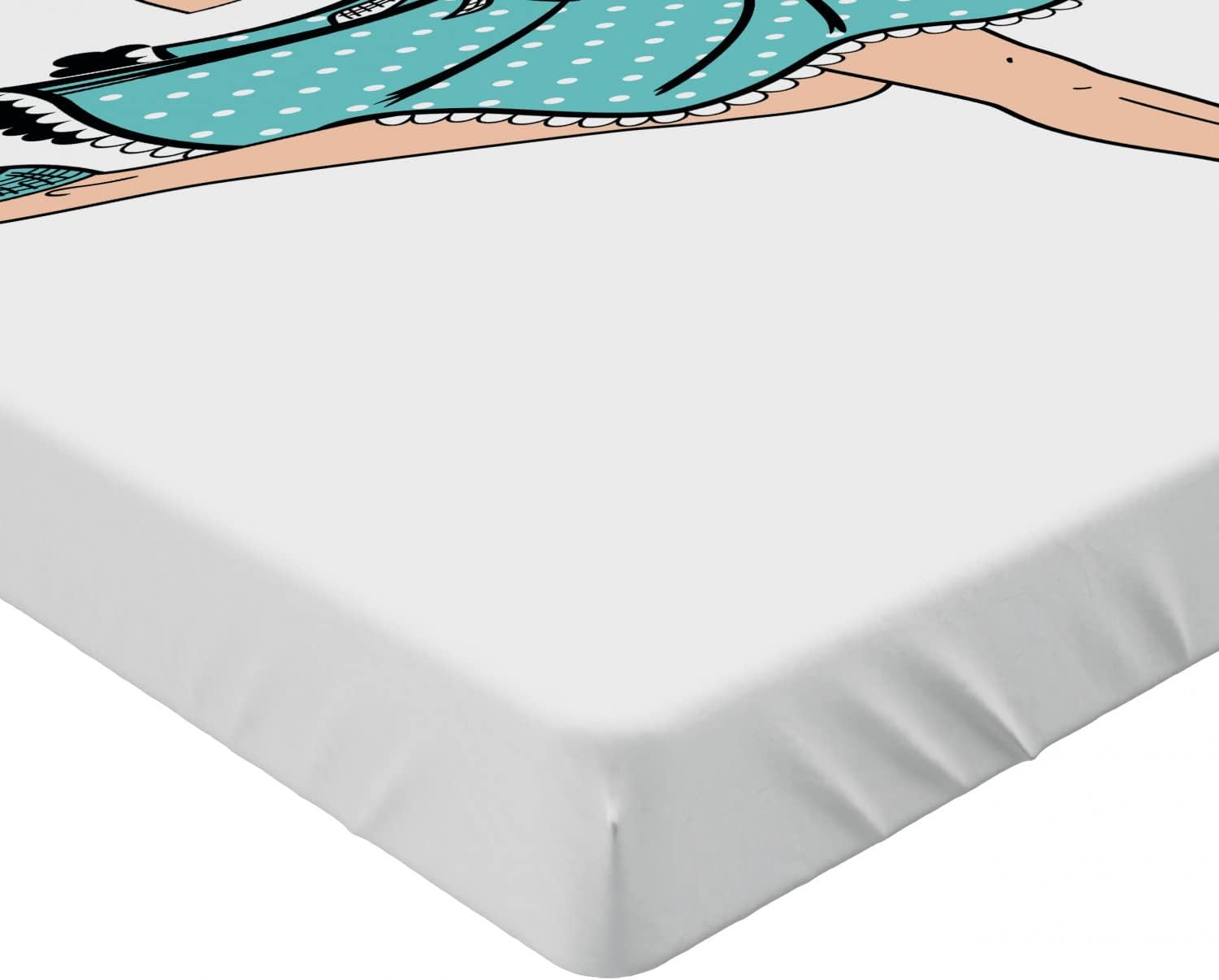 Ambesonne Pin Up Girl Fitted Sheet Set