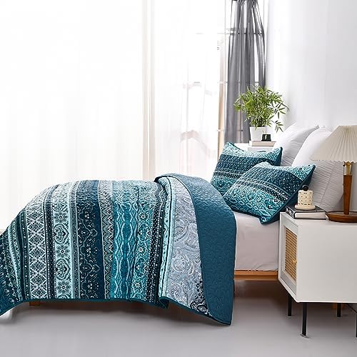WONGS BEDDING Boho Quilt Set Cal King