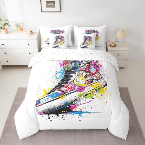 Feelyou Basketball Shoes Kids Comforter Set 7pcs
