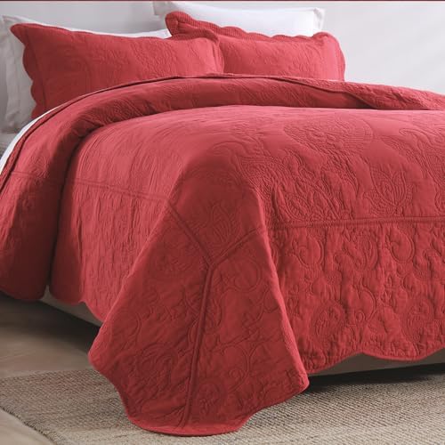 ENASAL Reversible Cotton Jacquard Quilt Set Queen Size