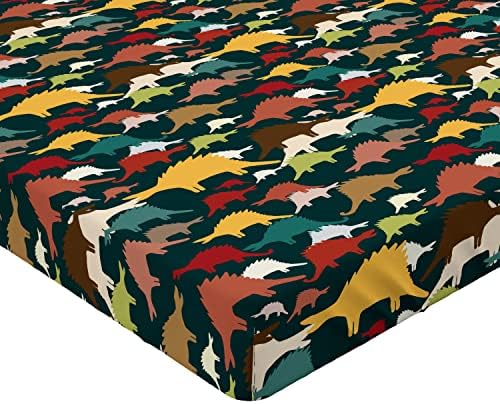 Ambesonne Velociraptor Fitted Sheet with Elastic Deep Pocket California King