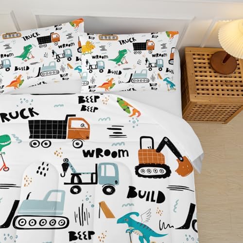 Boys Excavator Comforter Set Twin