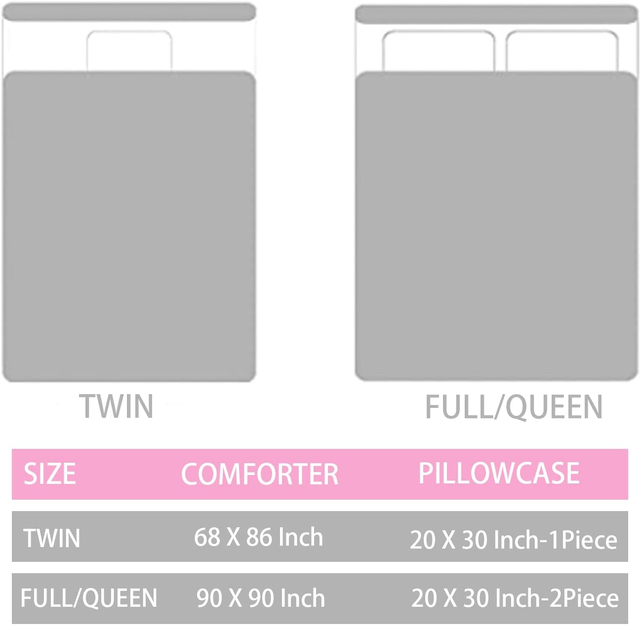 Yogeneg Rainbow Comforter Set for Kids Teens