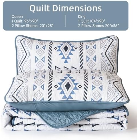 Drucon Boho Aztec Quilt Set 3 pcs King Size