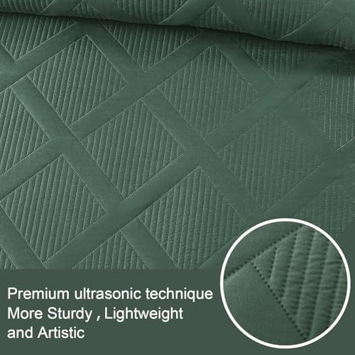 Exclusivo Mezcla Twin Quilt Set with Striped Pattern