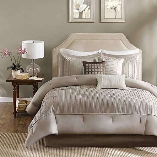 Madison Park Cal King Comforter Set - 7 Piece Down Alternative Luxury Bedding