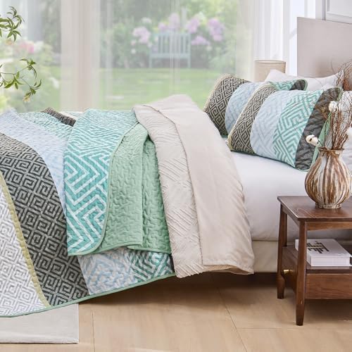 WONGS BEDDING King Size Quilt Set with 3 Pieces
