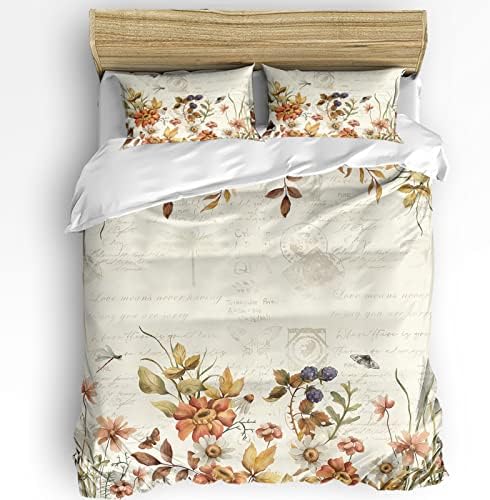 OComster California King Duvet Cover Set with 2 Pillowcases